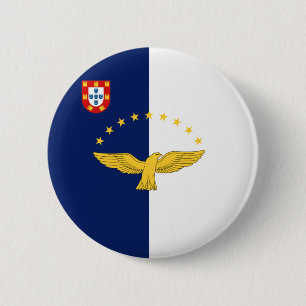 Azores islands flag Button