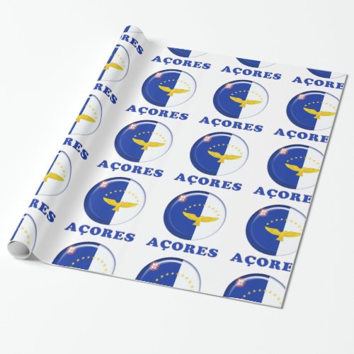 Azores islands flag wrapping paper