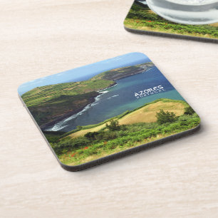 Azores islands photo, Portugal Beverage Coaster