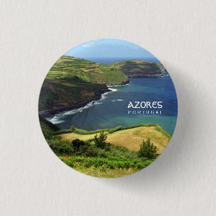 Azores Islands photo, Portugal Button