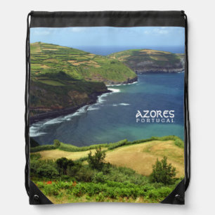Azores islands photo, Portugal Drawstring Bag