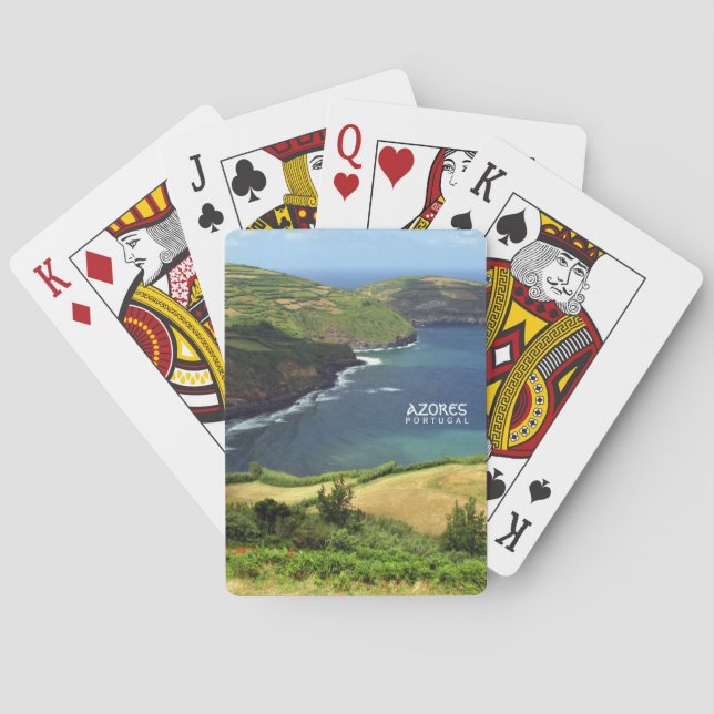 Azores islands photo, Portugal Poker Cards (Back)