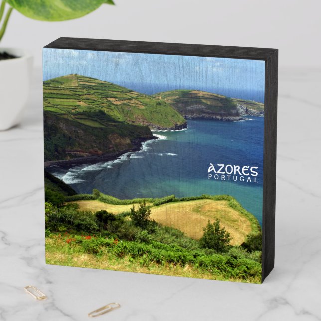 Azores islands photo, Portugal Wooden Box Sign (In Situ Horizontal)