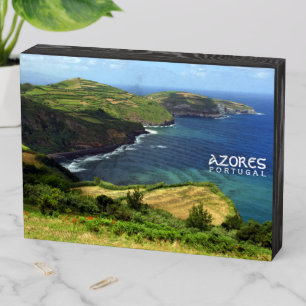 Azores islands photo, Portugal Wooden Box Sign