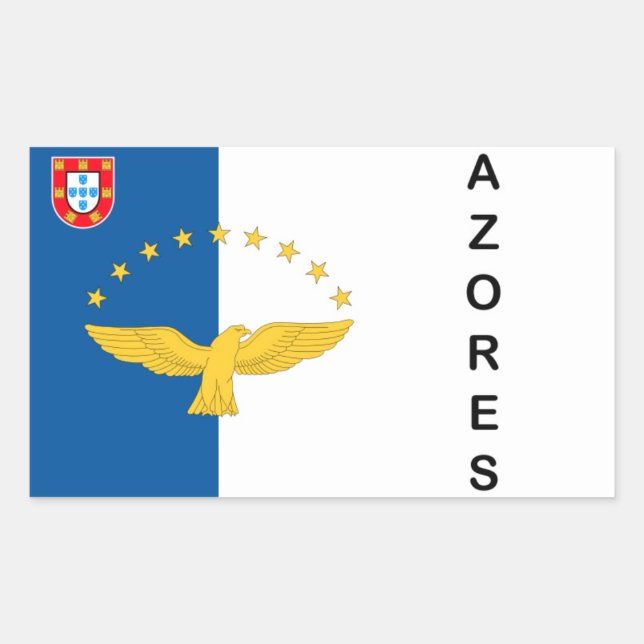 Azores Islands Portugal Flag Stickers (Front)