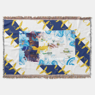 Azores islands, Portugal Throw Blanket