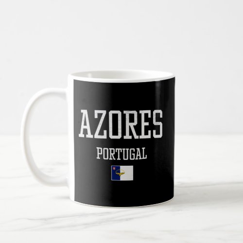 Azores Portugal _ Distressed Vacation Azorean Flag Coffee Mug