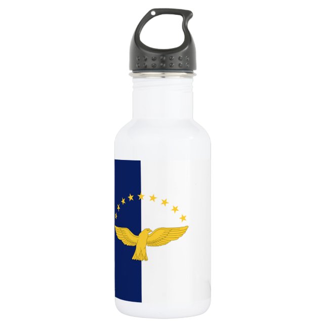 Azores (Portugal) Flag Stainless Steel Water Bottle (Front)