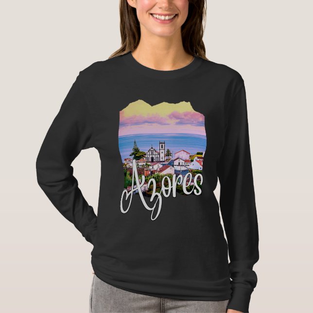 Azores Portugal Portuguese Roots Azores Souvenirs T-Shirt (Front)