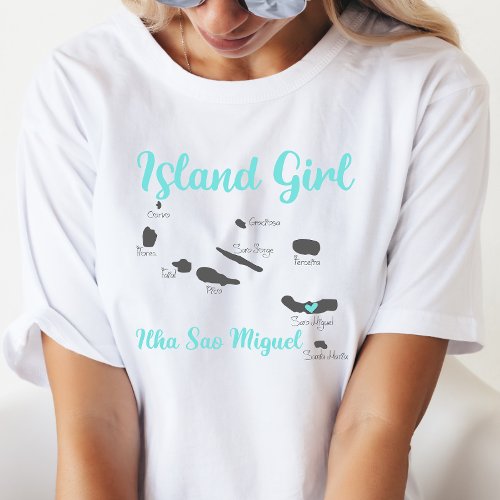 Azores Portuguese Island Girl T_shirt