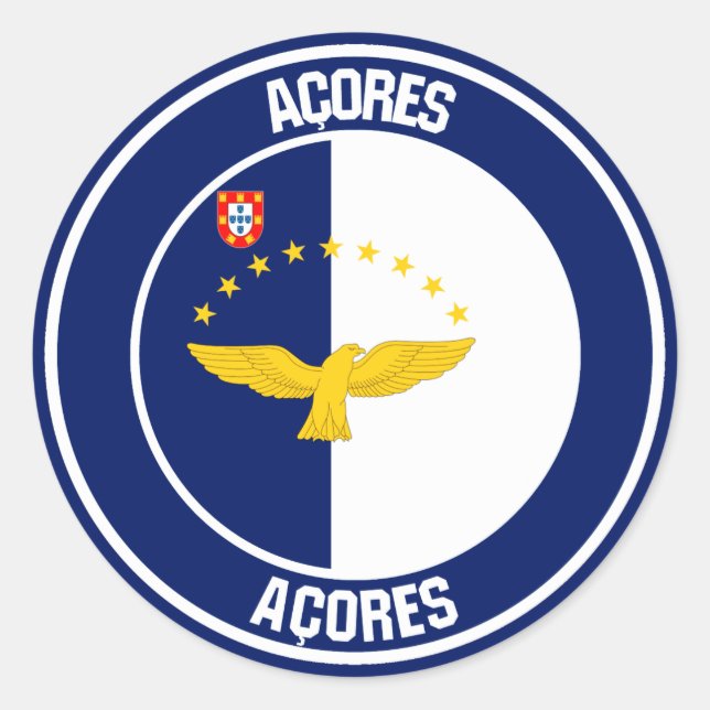 Azores Round Emblem Classic Round Sticker (Front)