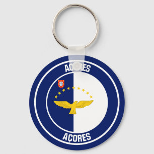 Azores Round Emblem Keychain
