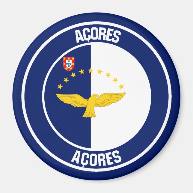 Azores Round Emblem Magnet (Front)