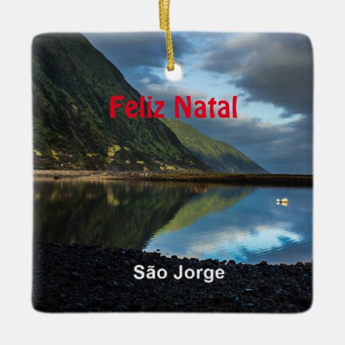 Azores Sao Jorge Panoramic Christmas Ornament