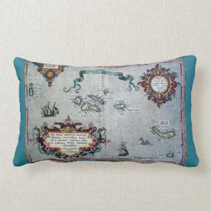 Azores Soft Historic Map Pillow