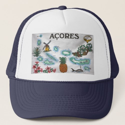 Azores souvenir trucker hat