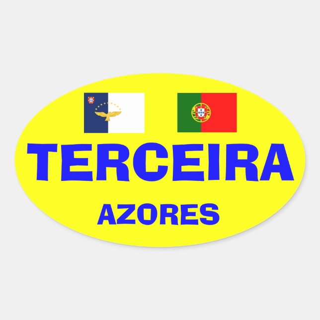 Azores - Terceira Euro-style Oval Mug Oval Sticker (Front)
