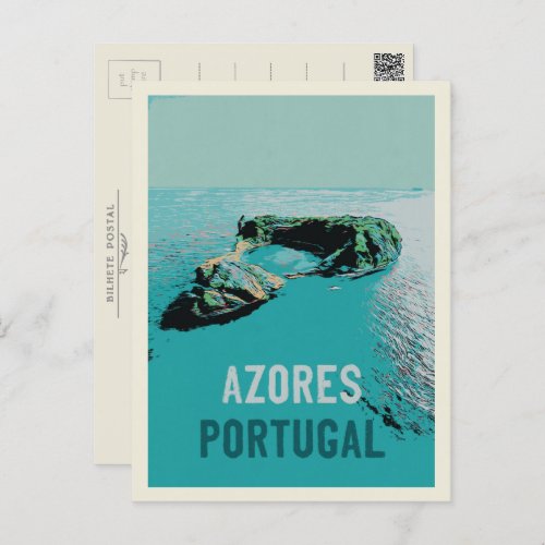 Azores Volcanic island Illustration Postcard