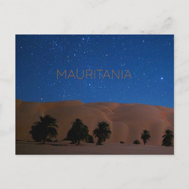 Azoueiga Sand Dunes, Mauritania Postcard (Front)