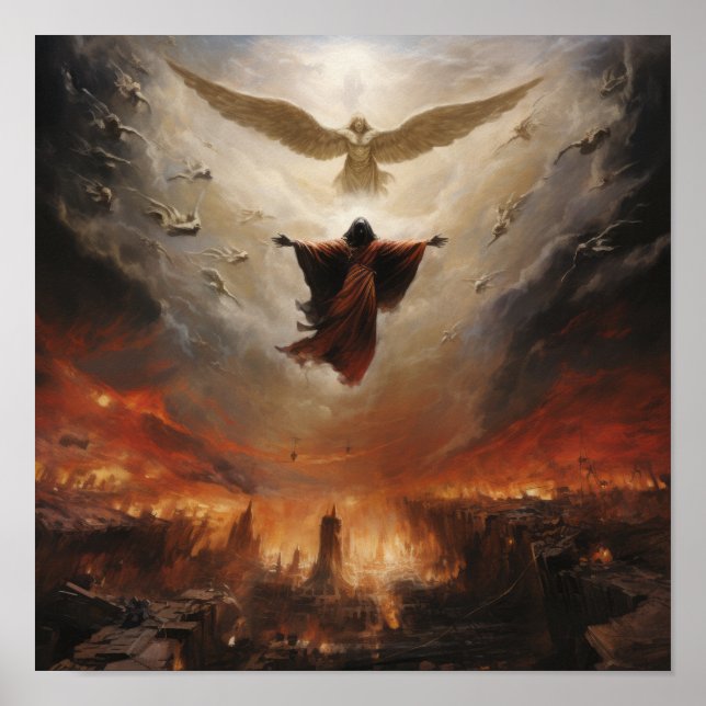 Azrael Floating Above Humanity - Mystical Poster A (Front)