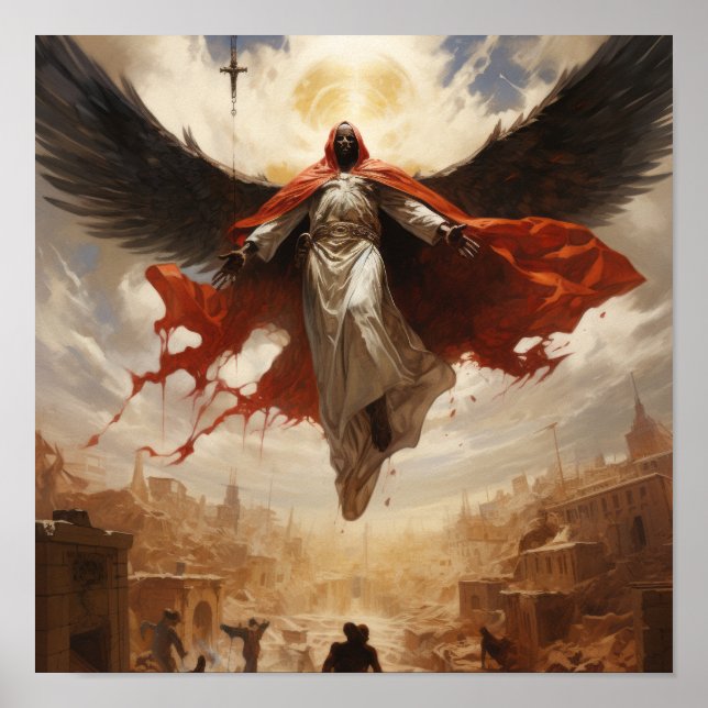 Azrael Floating Above Humanity - Poster (Front)