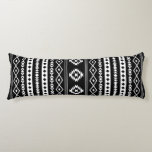 Aztec 2Way Black &amp; White Mixed Motifs (V) Pattern Body Pillow