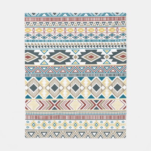 Aztec american indian pattern tribal ethnic motifs fleece blanket