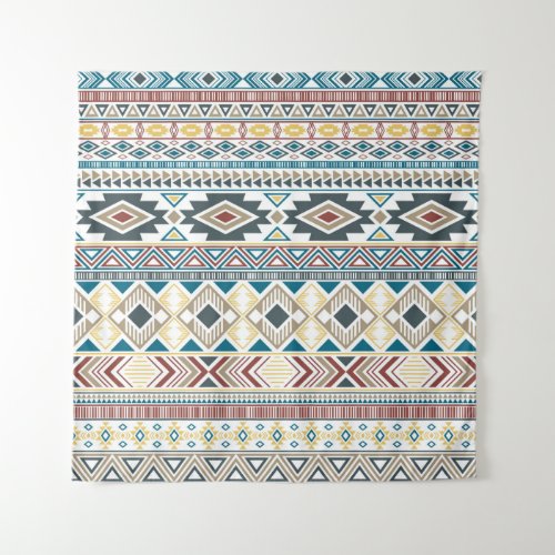 Aztec american indian pattern tribal ethnic motifs tapestry