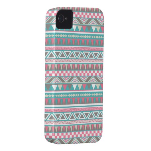 Aztec Andes Pattern iPhone 4 Case (Back/Right)