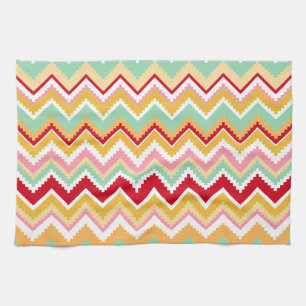 Aztec Andes Tribal Mountains Chevron Fiesta Zigag Kitchen Towel