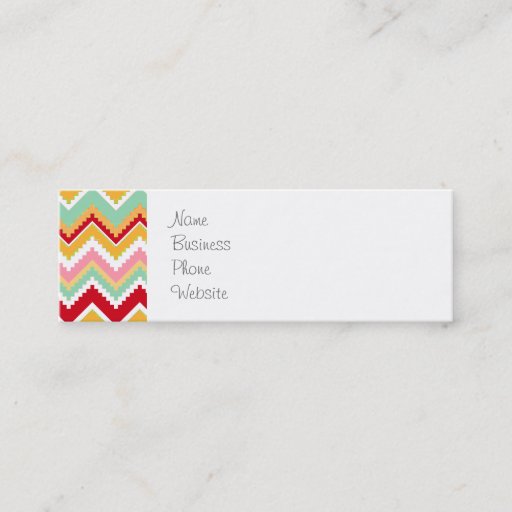 Customizable Aztec Andes Tribal Mountains Chevron Fiesta Zigag Business Card Templates