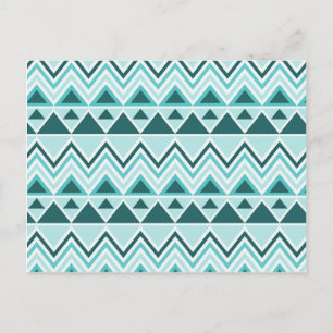 Aztec Andes Tribal Mountains Triangles Chevrons Postcard