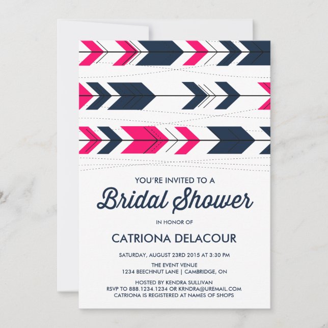 Aztec Arrows Pattern | Bridal Shower Invitation (Front)