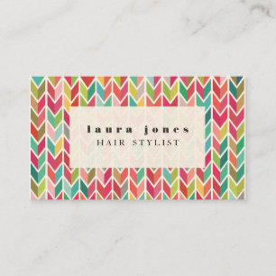 Aztec Arrows Pattern Hair Stylist Template Business Card