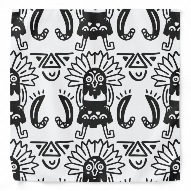Aztec Art - Lizard Pattern Bandana (Front)