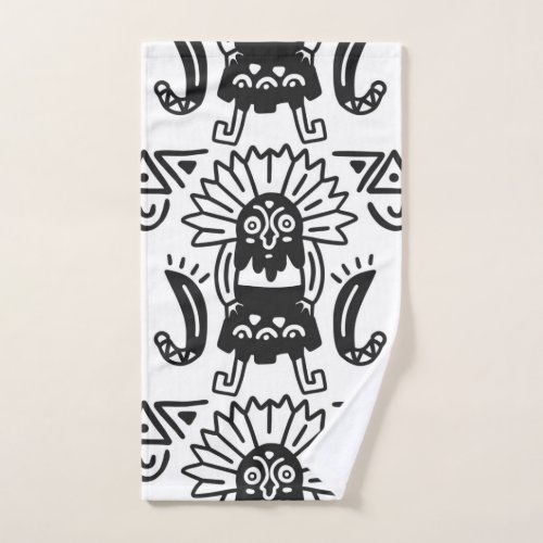 Aztec Art _ Lizard Pattern Hand Towel