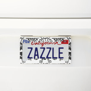 Aztec Art - Lizard Pattern License Plate Frame