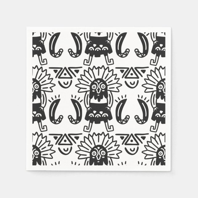 Aztec Art - Lizard Pattern Napkins (Front)