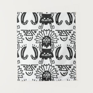 Aztec Art - Lizard Pattern Tapestry