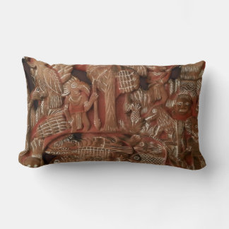 Aztec Art Relief Lumbar Pillow