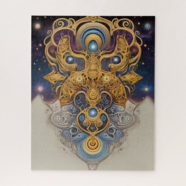 Aztec art rich and vibrant jigsaw puzzle (Vertical)