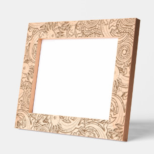 Aztec Axolotl Xolotl Tribal Pattern Black & White Engraved Frames