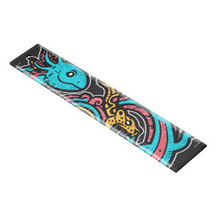 Aztec Axolotl Xolotl Tribal Pattern mythology boho Ruler