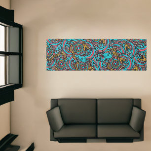 Aztec Axolotl Xolotl Tribal Pattern mythology boho Runner