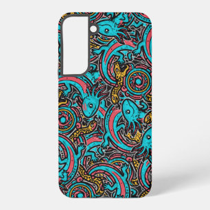 Aztec Axolotl Xolotl Tribal Pattern mythology boho Samsung Galaxy S22+ Case
