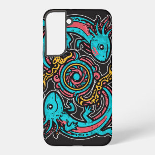 Aztec Axolotl Xolotl Tribal Pattern mythology boho Samsung Galaxy S22+ Case