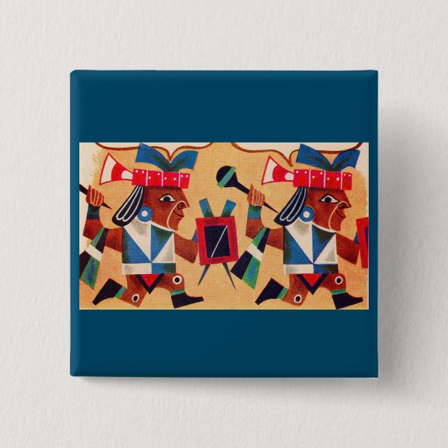 Aztec Aztecs Button (Front)