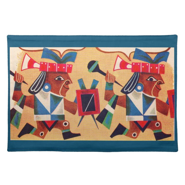 Aztec Aztecs Cloth Placemat (Front)