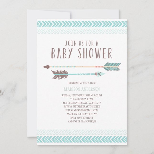 Aztec | Baby Shower Invitation (Front)