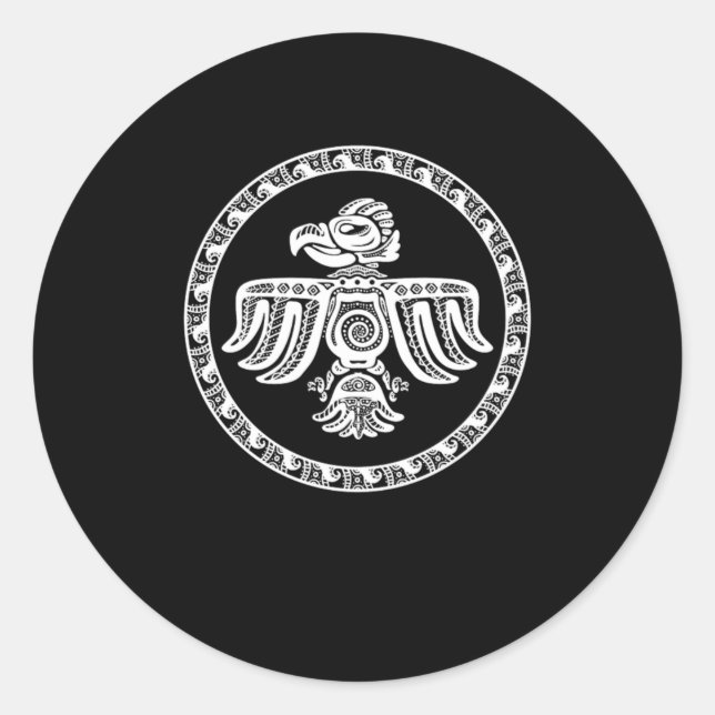 Aztec Bird Maya Inca Culture Native Civilization G Classic Round Sticker (Front)